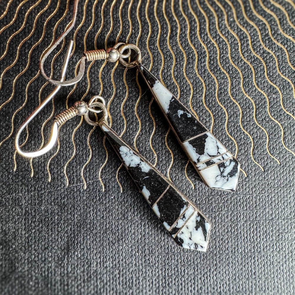 White Buffalo Turquoise Earrings